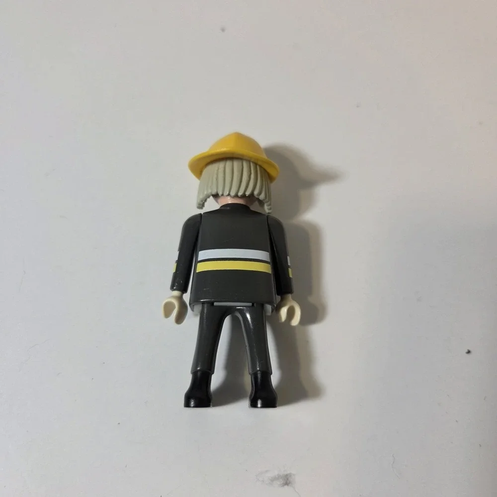 Playmobil Figure 2 Grey 1 Black With Hats